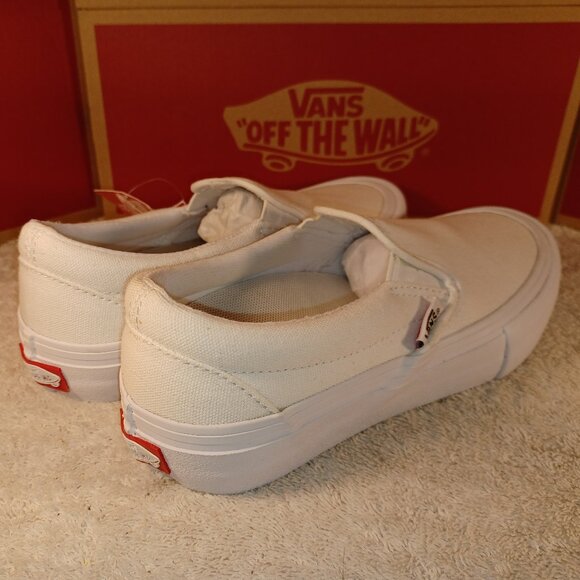 Vans Men's 4.5/Women's 6 Slip-On Pro White Canvas - Picture 2 of 12